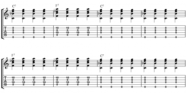 Blues part 1 four to a bar comping