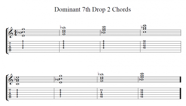 Dominant 7th Drop 2 Chords