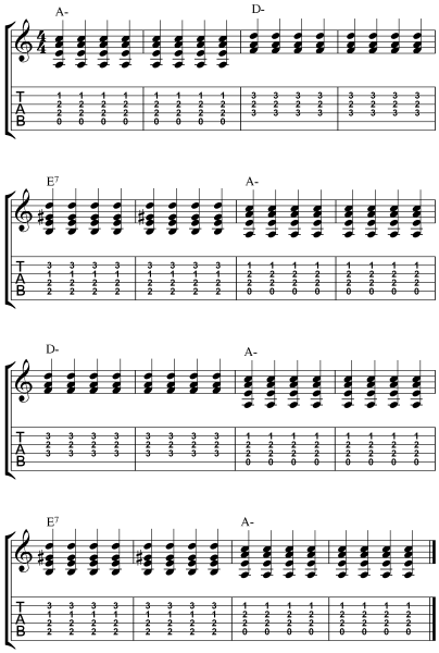 minor swing chords - easy version (2)